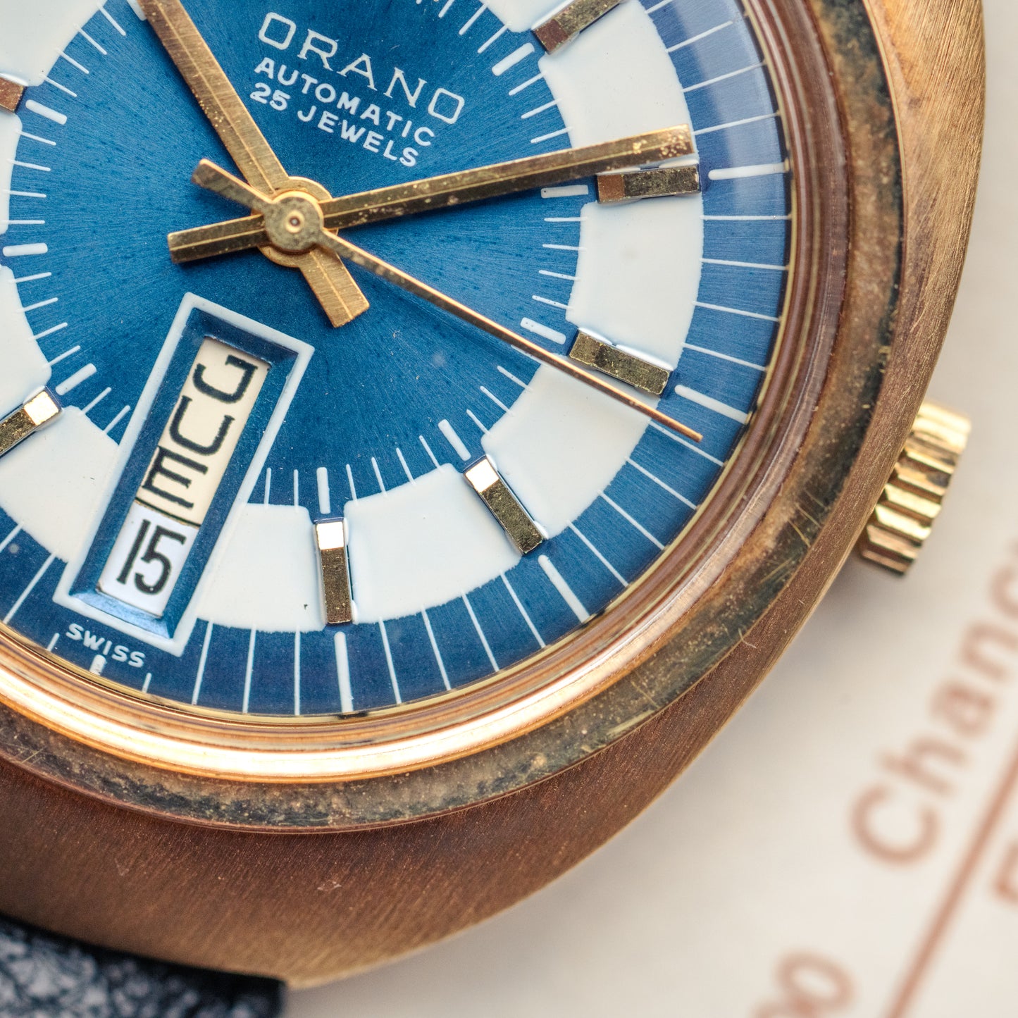 Orano Day Date Bleu NOS