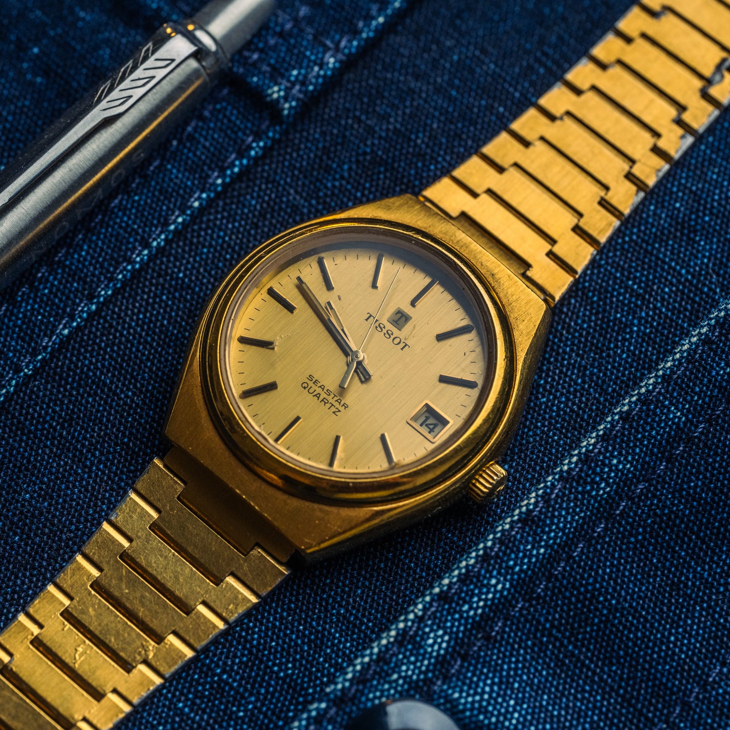 Tissot Seastar quartz plaquée or jaune