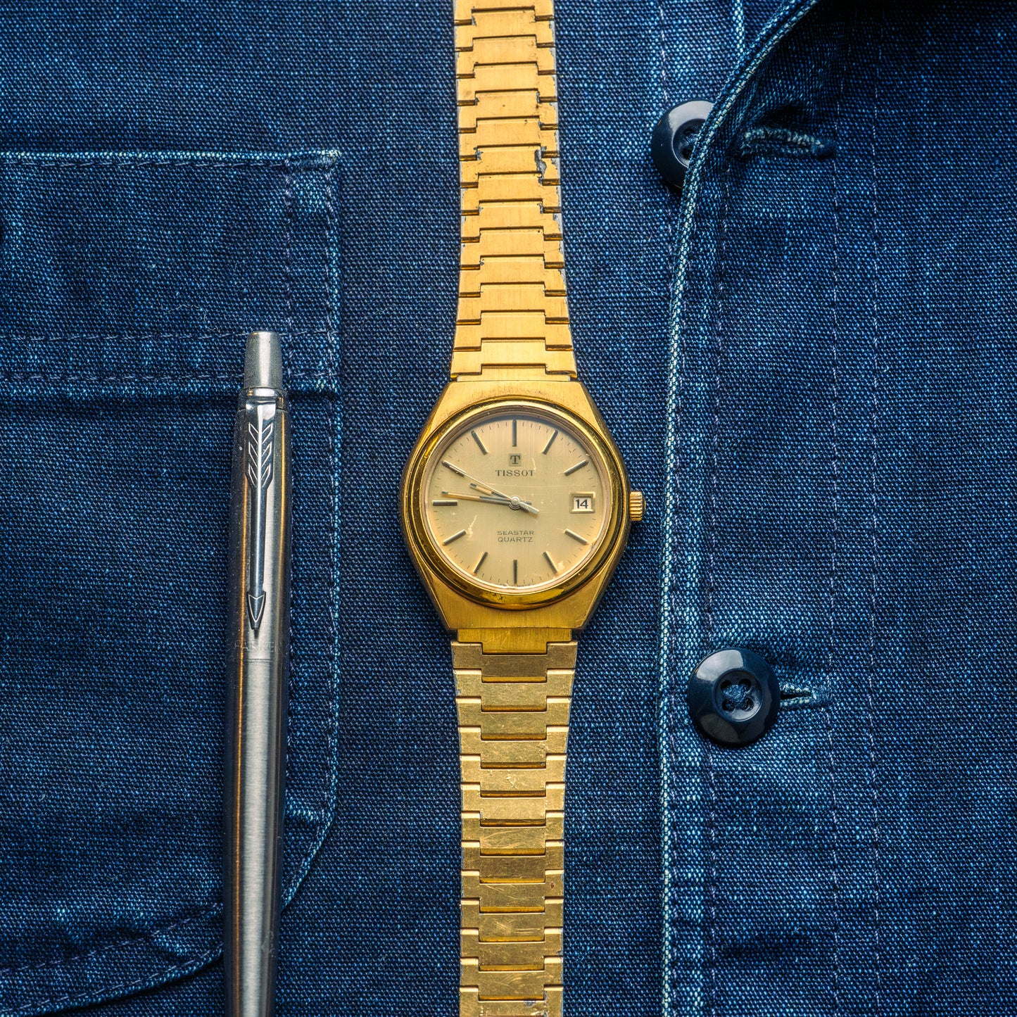 Tissot Seastar quartz plaquée or jaune