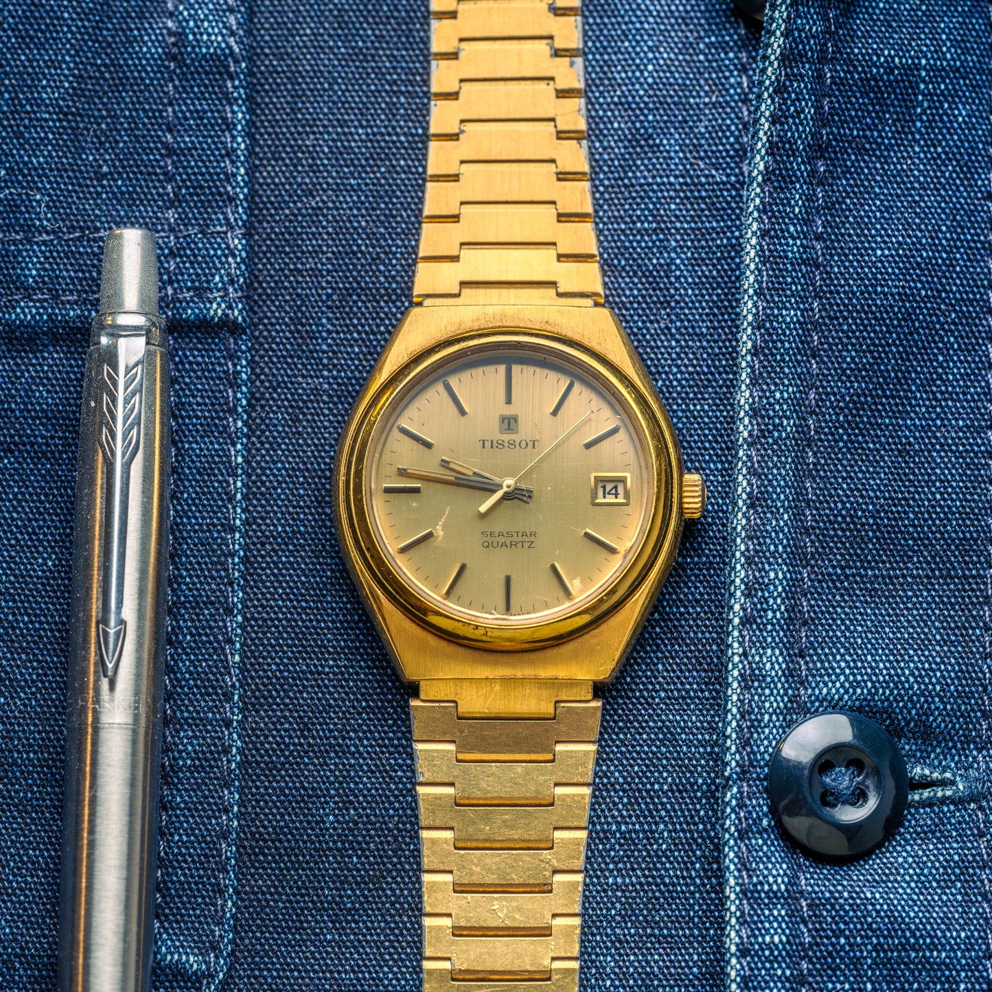 Tissot Seastar quartz plaquée or jaune