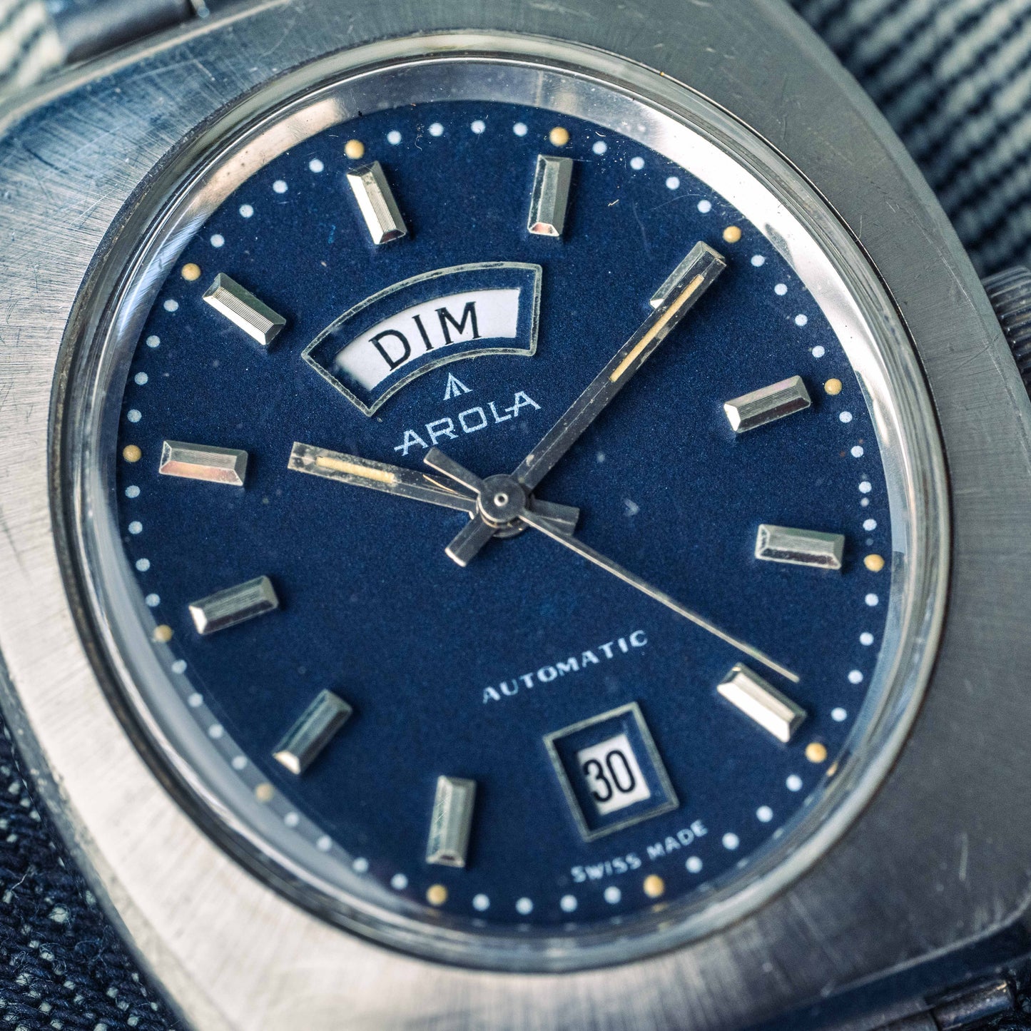 Arola Day/Date cadran bleu