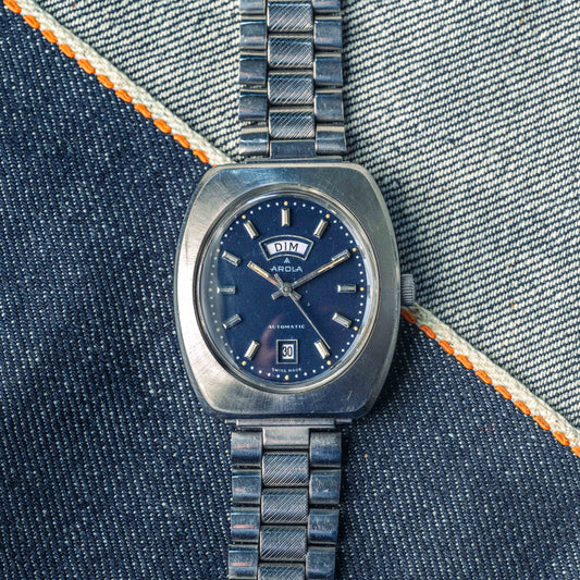Arola Day/Date cadran bleu