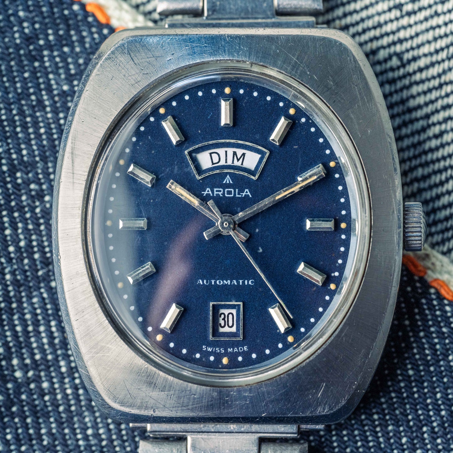 Arola Day/Date cadran bleu